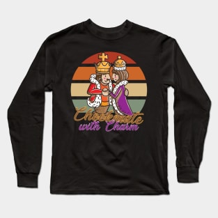Checkmate with Charm - Royal Chess Couple Design Long Sleeve T-Shirt